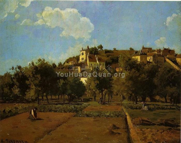 The Gardens of l'Hermitage, Pontoise - 卡米耶·毕沙罗